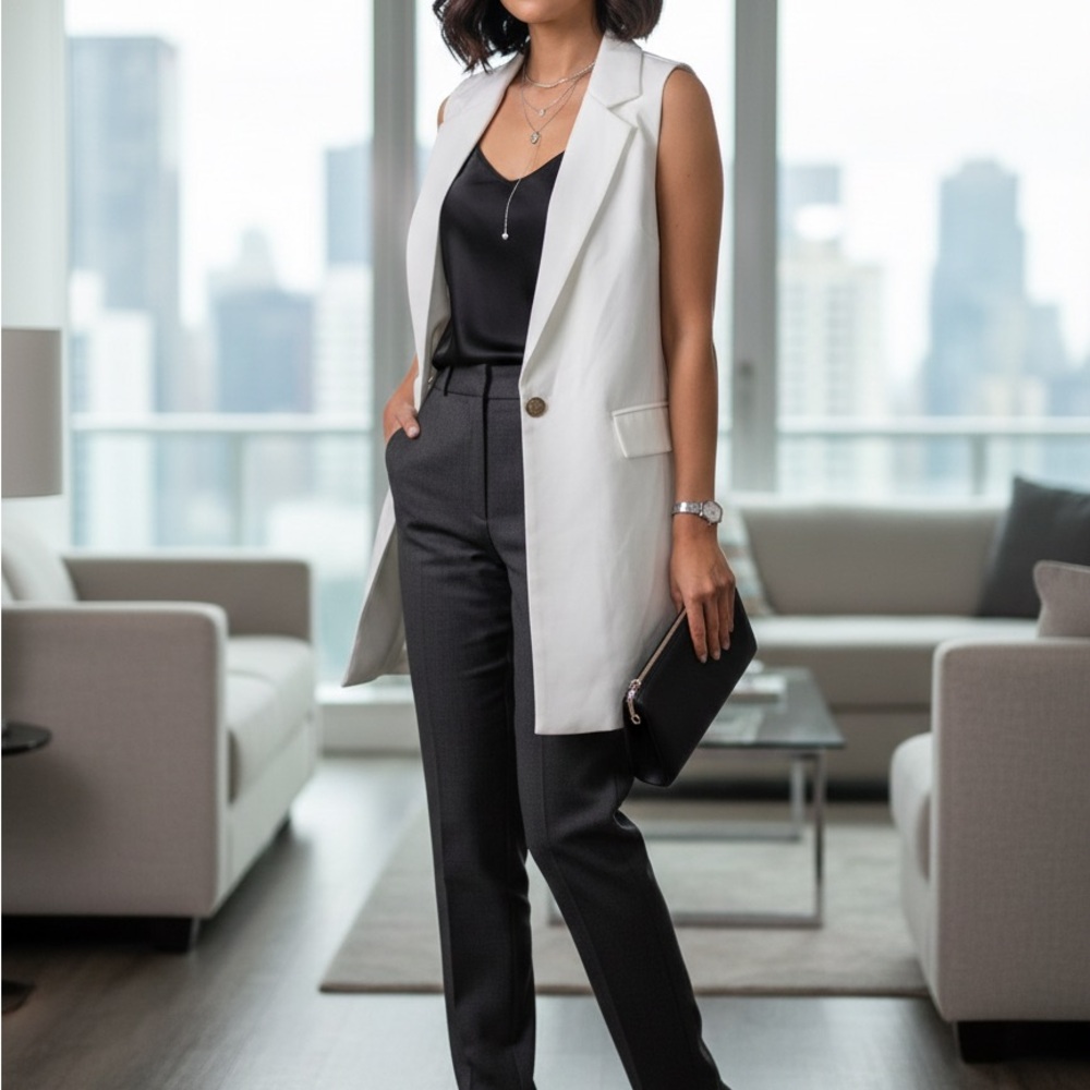 New Look Elegant White Vest - Picture 6 of 8